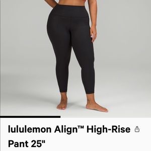 Sz 16 Lululemon Align Black 25”
